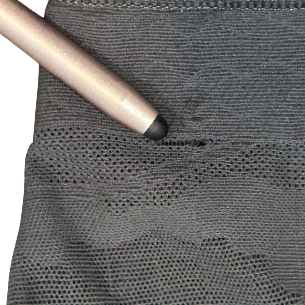 Lululemon Leggings Women's 10 Graphite Gray‎ Camo High Rise Sherr Panels - Picture 6 of 11